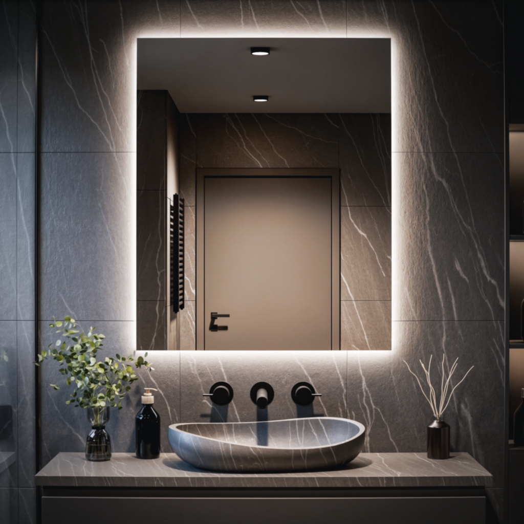 Badezimmerspiegel mit LED-Beleuchtung nach Maß – Demeter