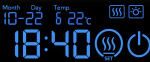 Touchschalter mit LCD-Display – Uhr, Datum, Temperatur